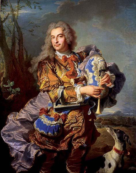 Gaspard de Gueidan playing the musette, Hyacinthe Rigaud